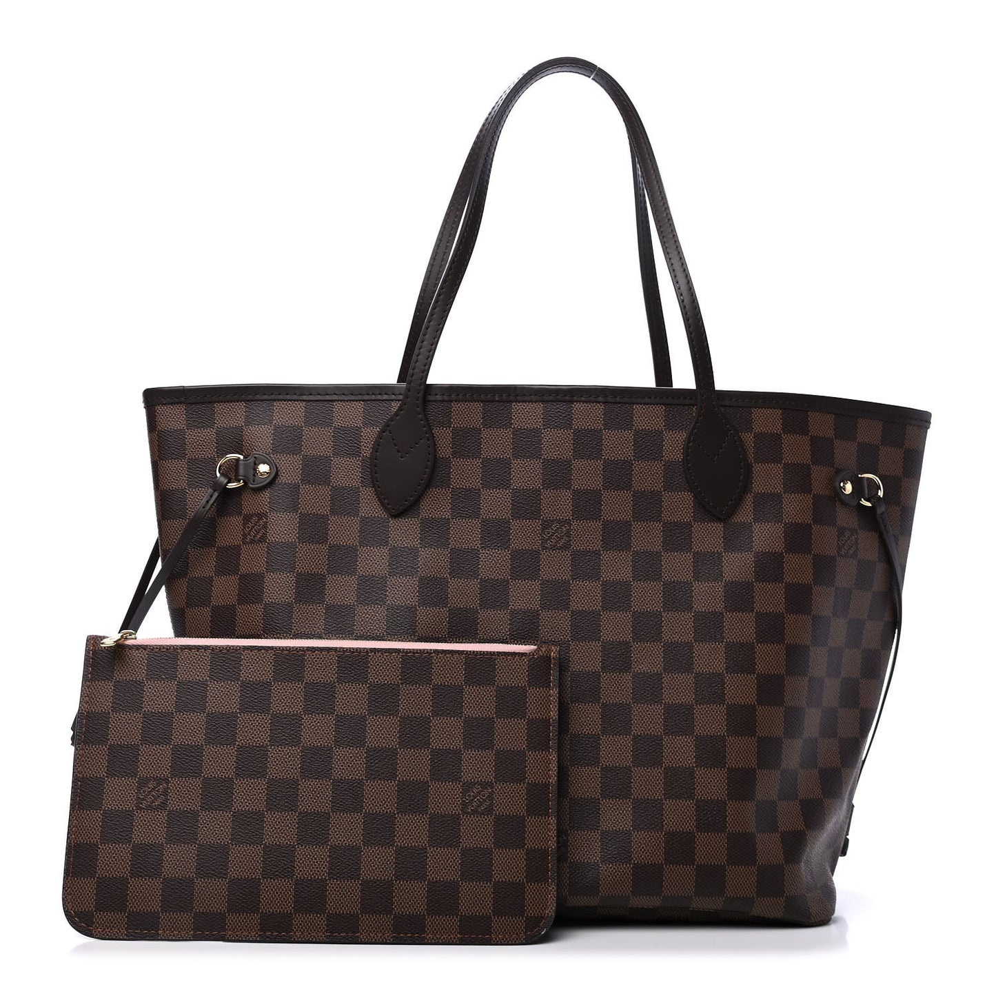 Damier Ebene Neo Neverfull MM Rose Ballerine