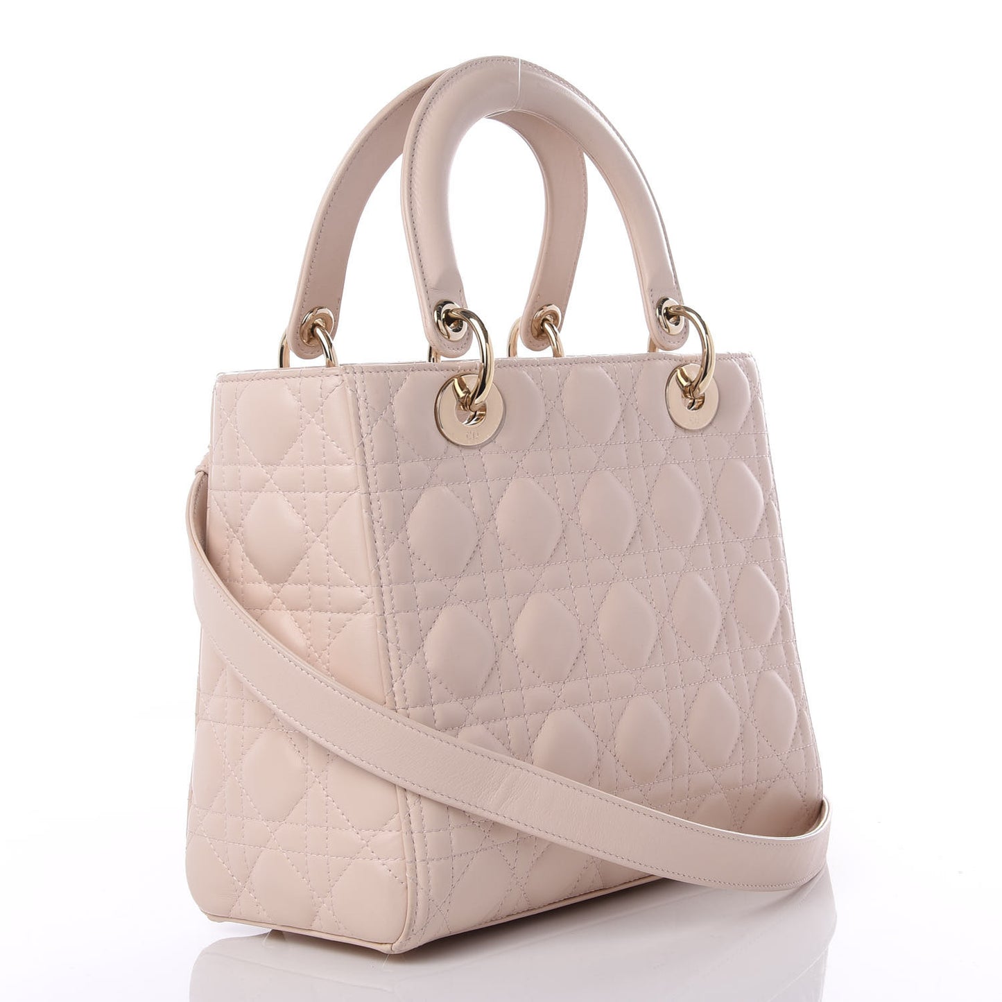 Lambskin Cannage Medium Lady Dior Light Pink