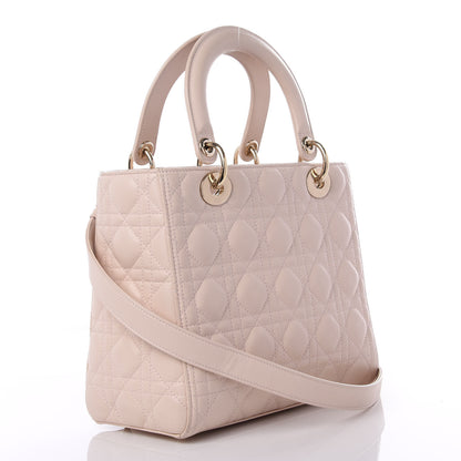 Christian Dior Lambskin Cannage Medium Lady Dior Light Pink 2 of 8