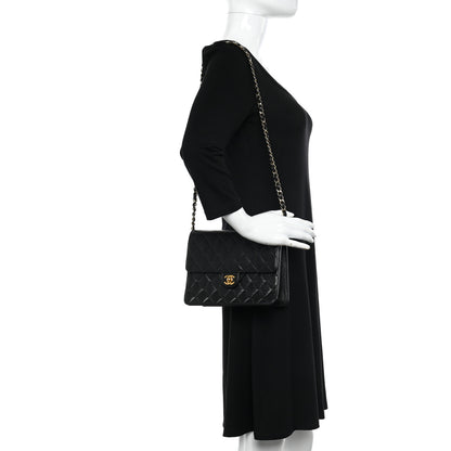 Chanel Lambskin Quilted Small Single Flap Bag Black 2 of 13