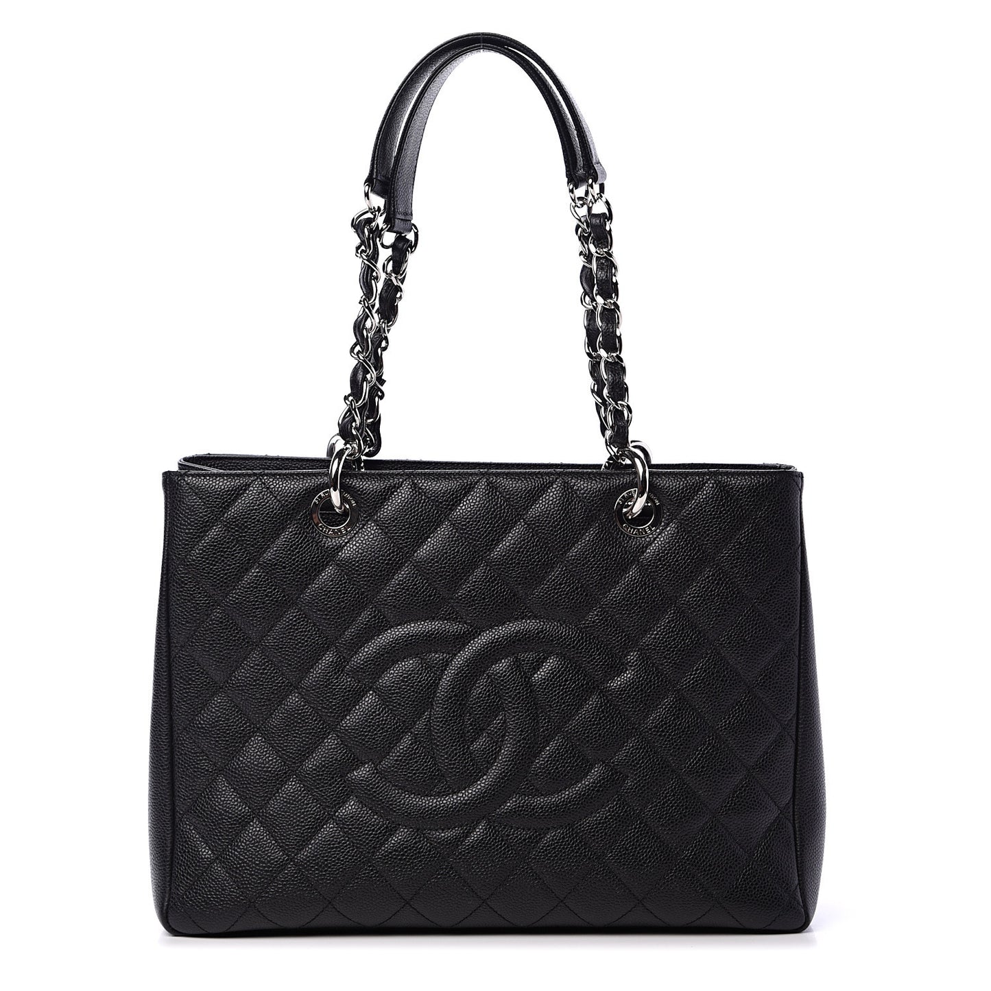 Caviar Quilted Grand Shopping Tote GST Black