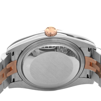 Rolex Stainless Steel 18K Everose Gold Diamond 36mm Oyster Perpetual Datejust Watch Pink Jubilee 116231 4 of 5
