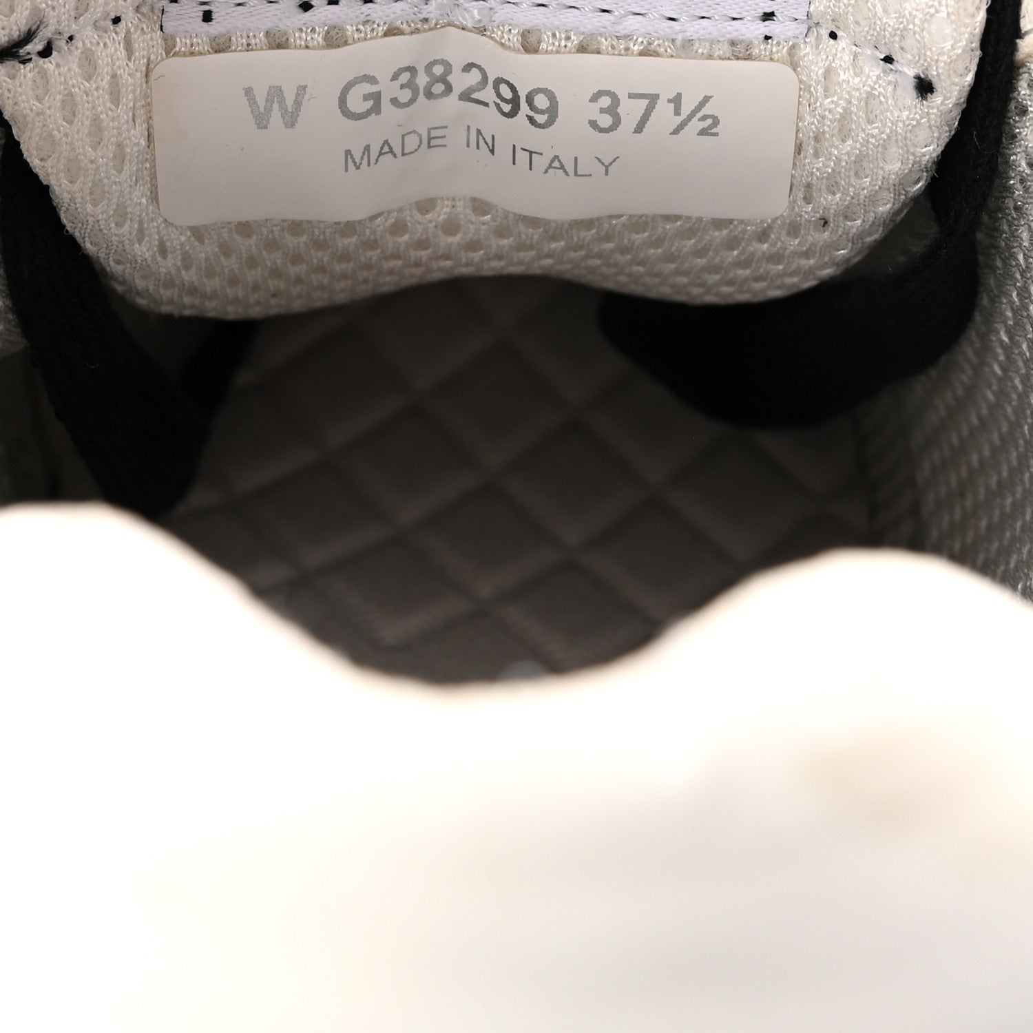 Chanel Mesh Suede Grained Calfskin Womens CC Sneakers 37.5 Black White 9 of 10