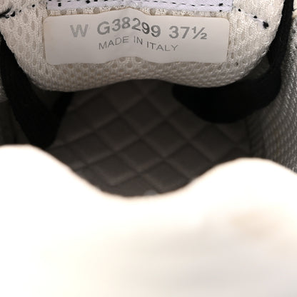 Chanel Mesh Suede Grained Calfskin Womens CC Sneakers 37.5 Black White 9 of 10