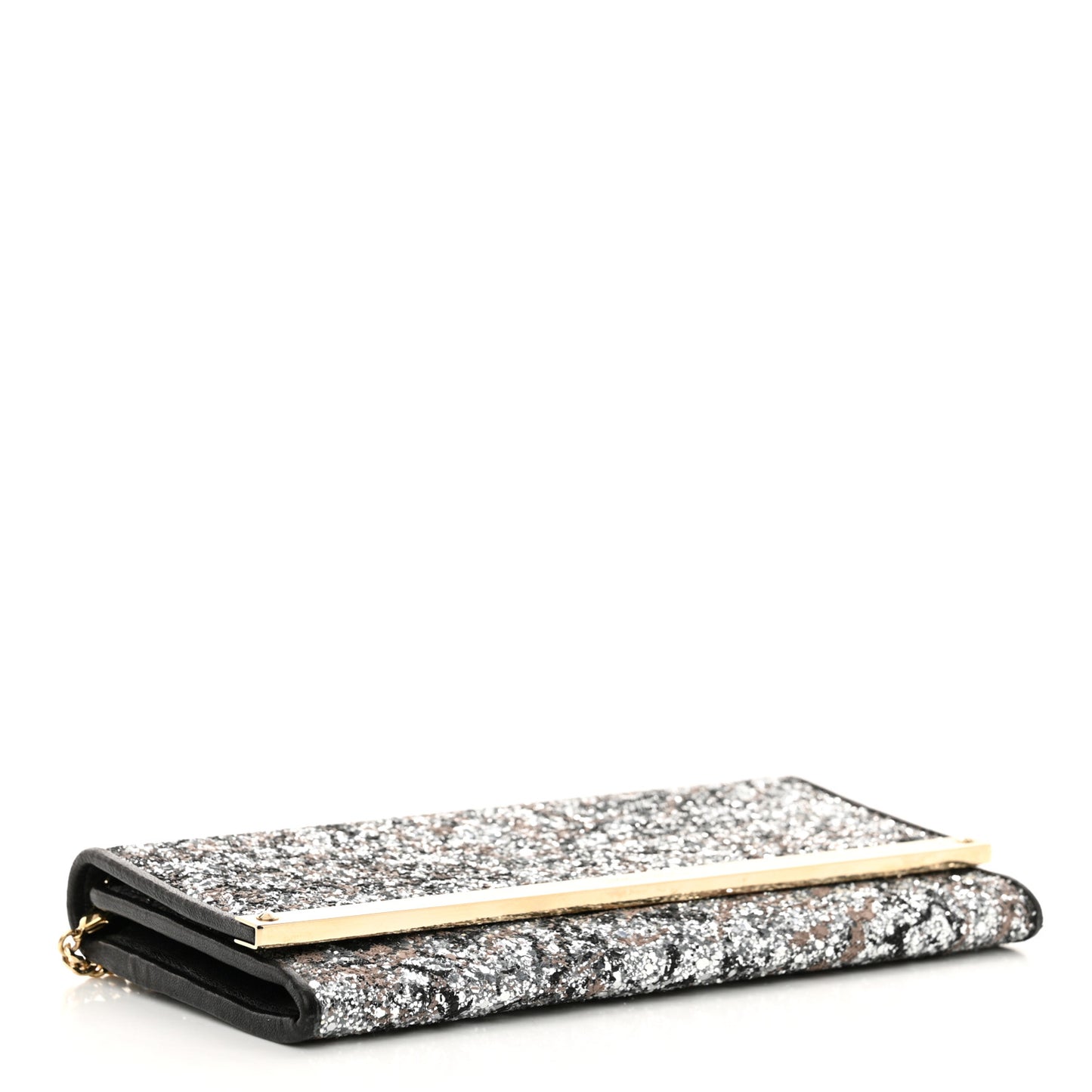 Glitter Milla Wallet on Chain Silver