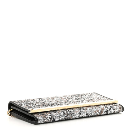 Jimmy Choo Glitter Milla Wallet on Chain Silver 4 of 11