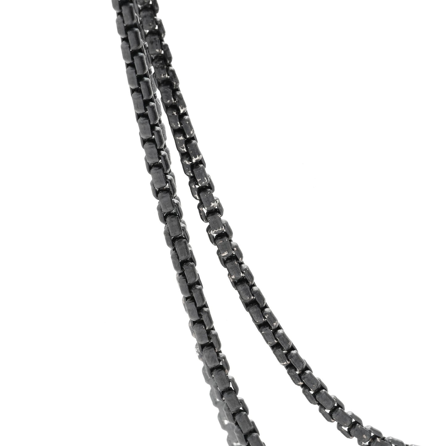 Darkened Sterling Silver 2.7mm Box Chain Necklace 72"