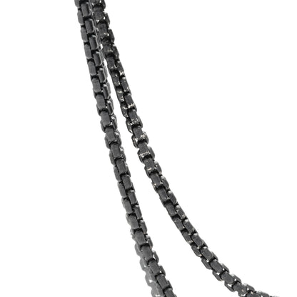 David Yurman Darkened Sterling Silver 2.7mm Box Chain Necklace 72" 5 of 5
