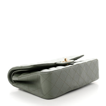 Chanel Iridescent Caviar Quilted Medium Double Flap Light Green 3 of 11