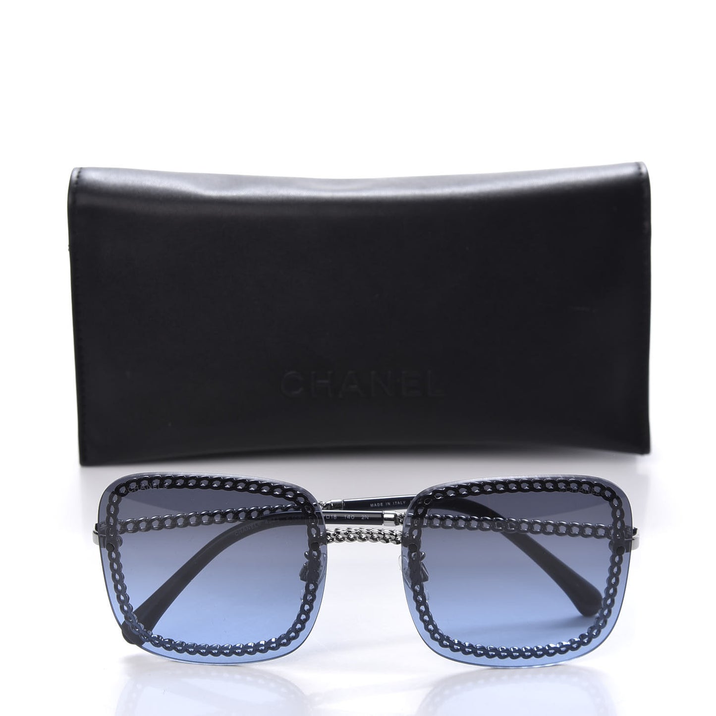 Square Removable Chain Sunglasses 4244 Blue