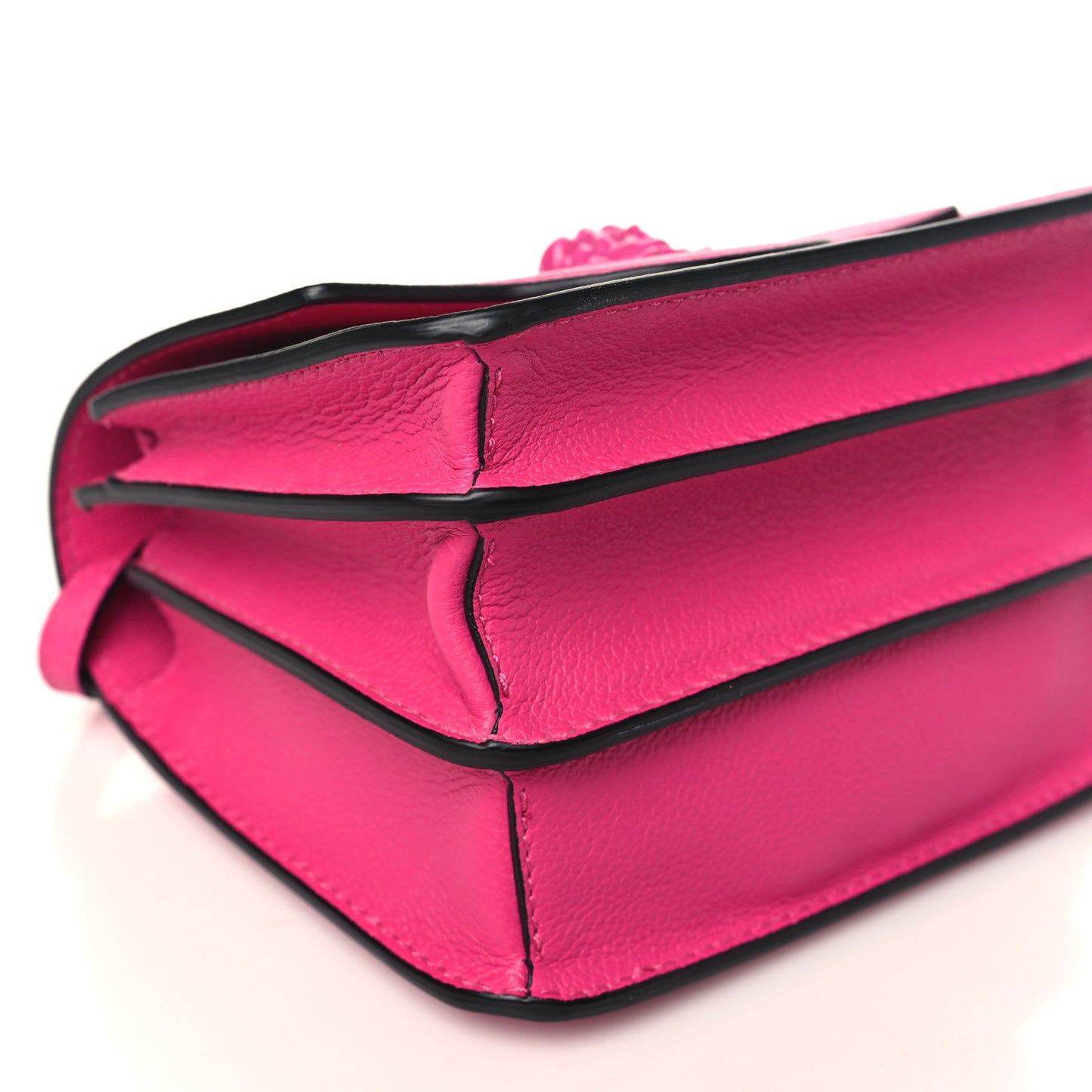 Grained Calfskin La Medusa Shoulder Bag Pink Lilac