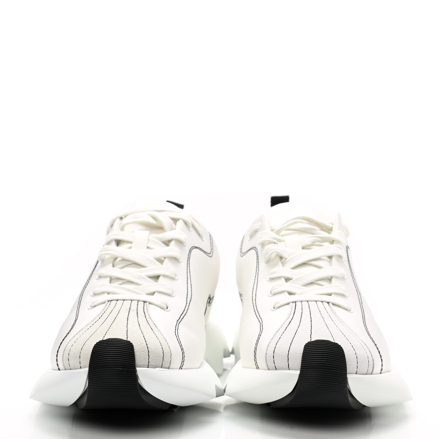 Technical Canvas Goatskin Envol Sneakers 40 White Casse