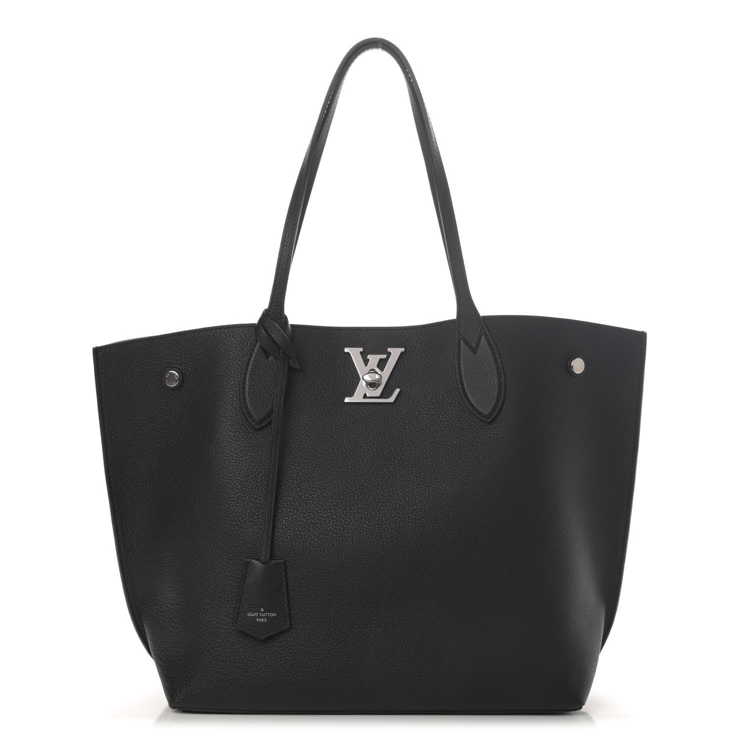Louis Vuitton Calfskin Lockme Go Tote Black 1 of 8