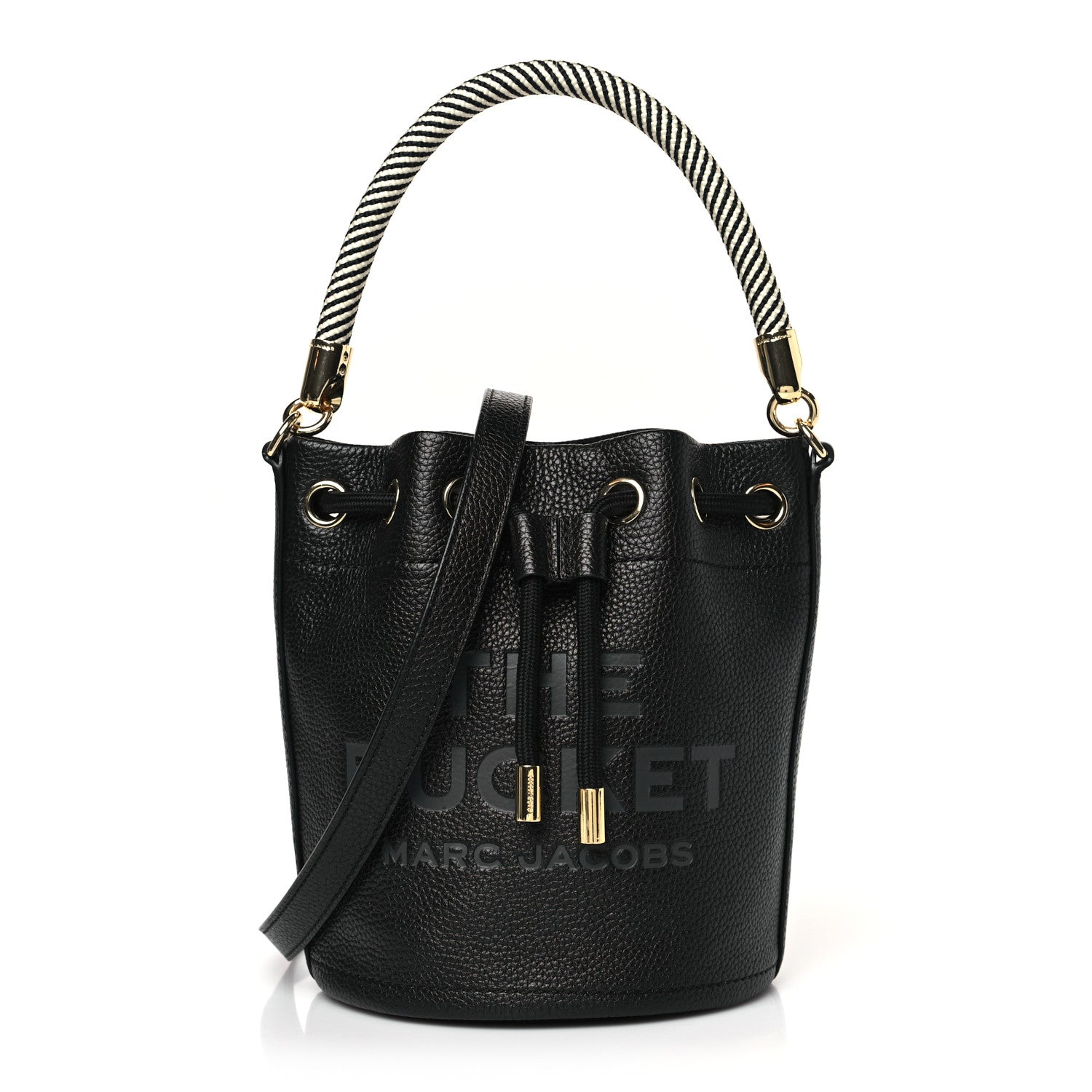 Marc Jacobs Grained Calfskin The Bucket Bag Black 1 of 10
