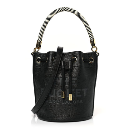 Marc Jacobs Grained Calfskin The Bucket Bag Black 1 of 10