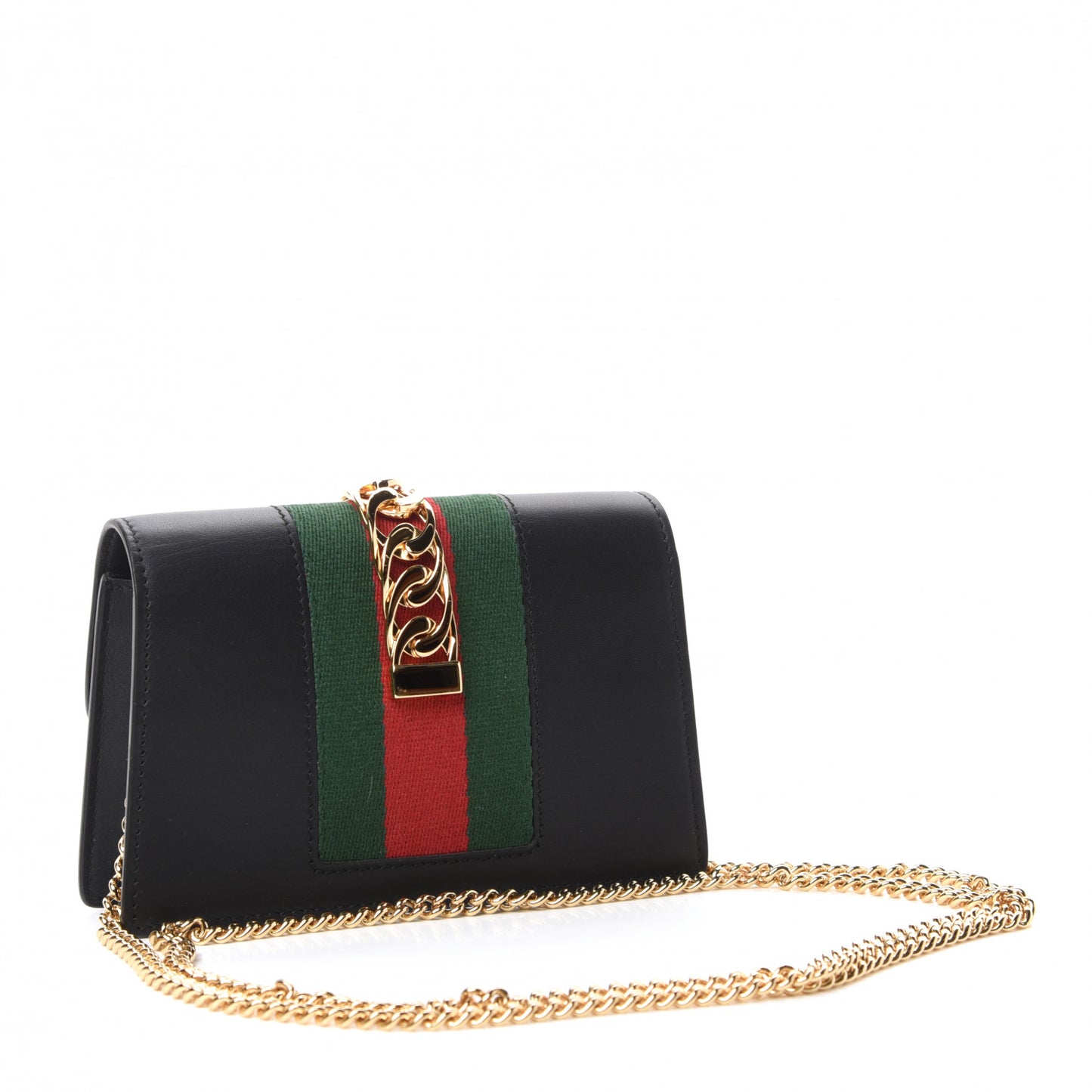Calfskin Super Mini Sylvie Chain Shoulder Bag Black