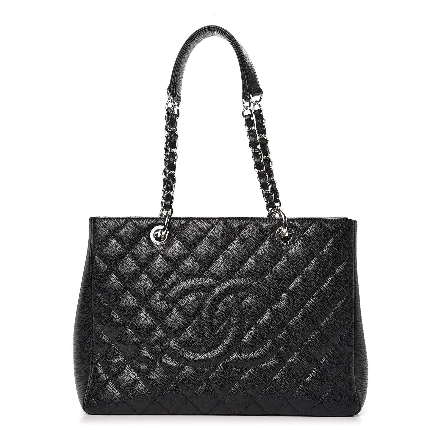 Caviar Quilted Grand Shopping Tote GST Black