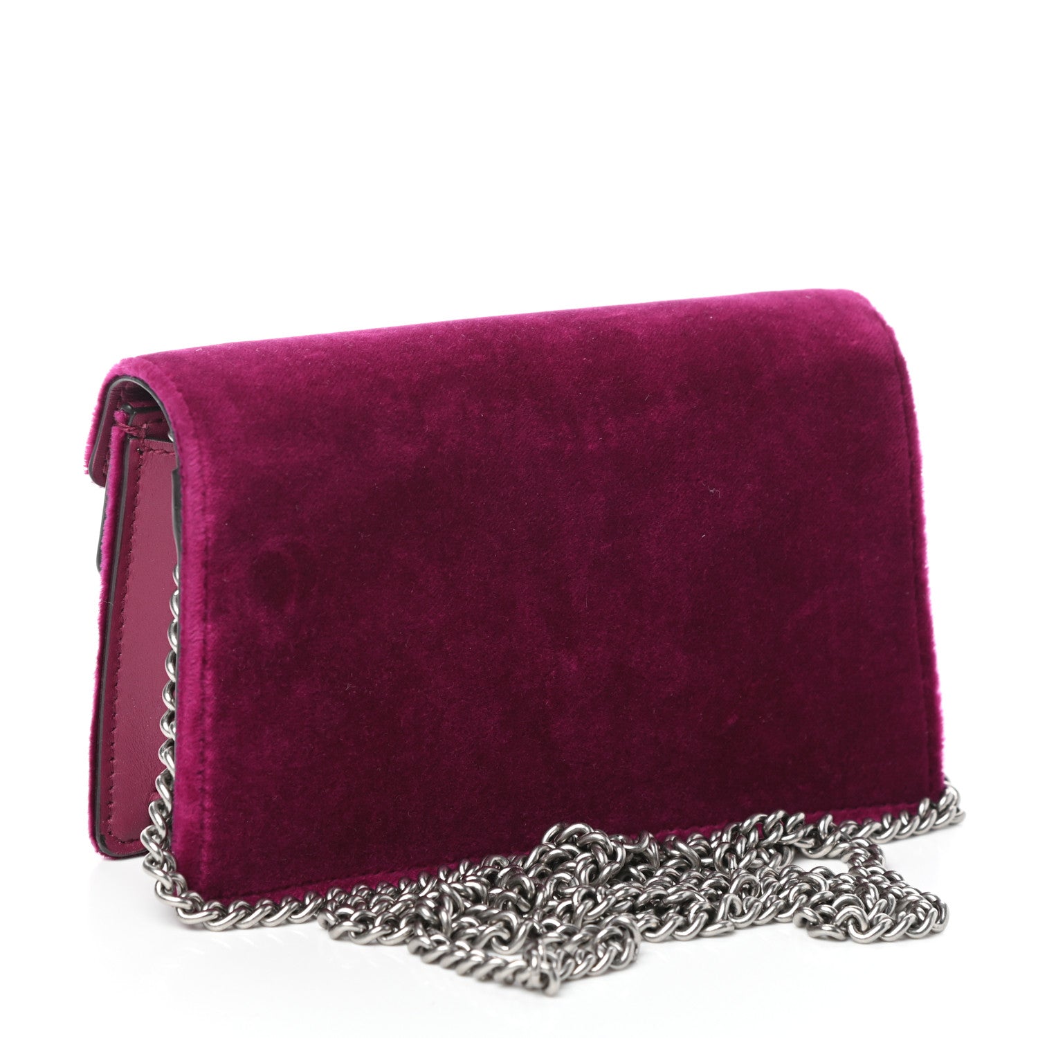 Gucci Velvet Super Mini Dionysus Shoulder Bag Fuchsia Violet Cyclamen 3 of 9