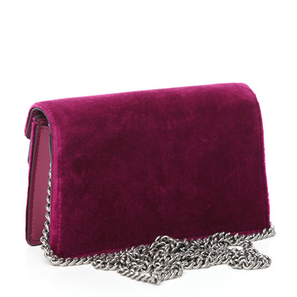 Gucci Velvet Super Mini Dionysus Shoulder Bag Fuchsia Violet Cyclamen 3 of 9