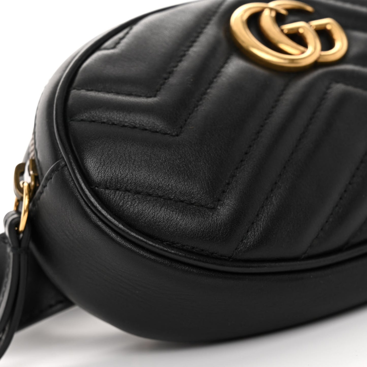 Calfskin Matelasse GG Marmont Belt Bag 85 34 Black