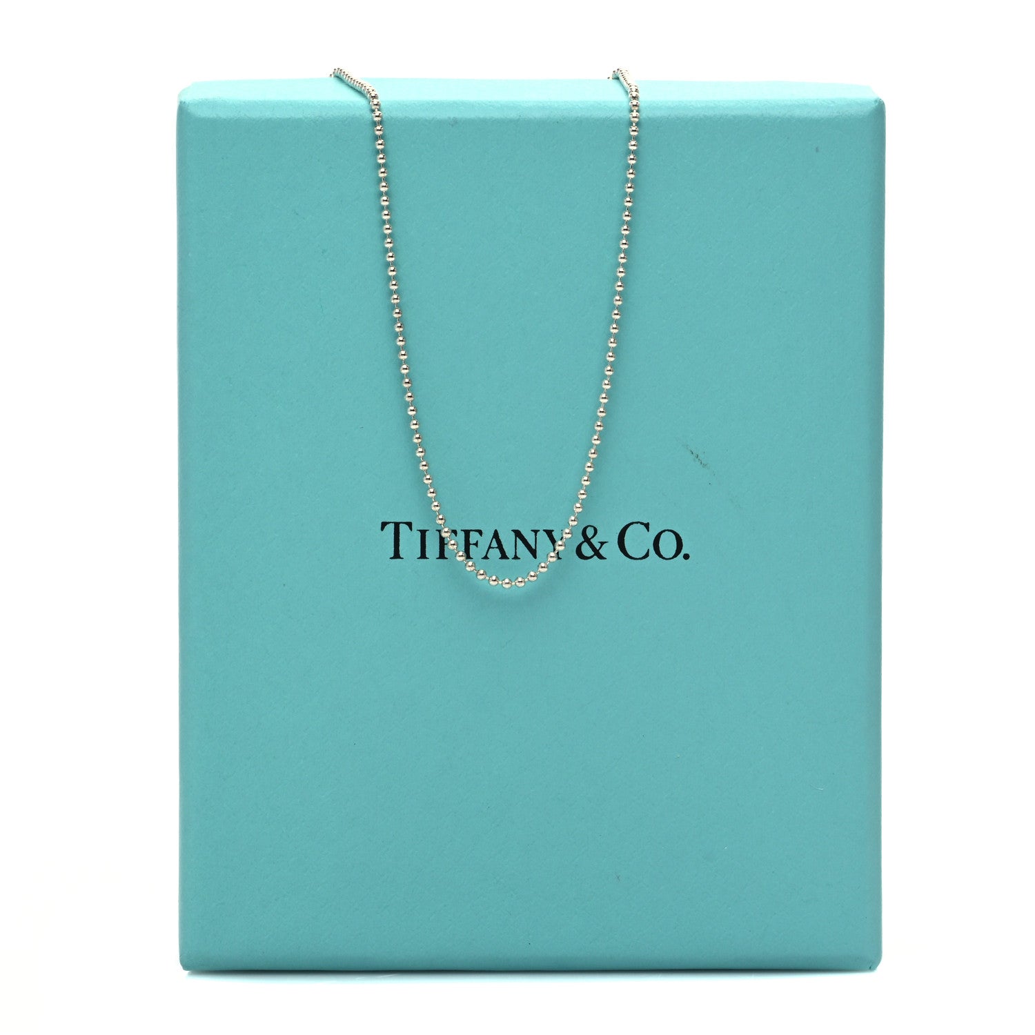 Tiffany Sterling Silver 1.2mm Bead Chain Necklace 16" 6 of 6