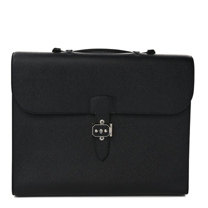 Hermes Epsom Sac A Depeches Light 1-37 Briefcase Black 1 of 12