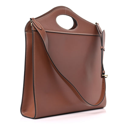 Burberry Smooth Calfskin Medium Pocket Bag Malt Brown 3 of 15