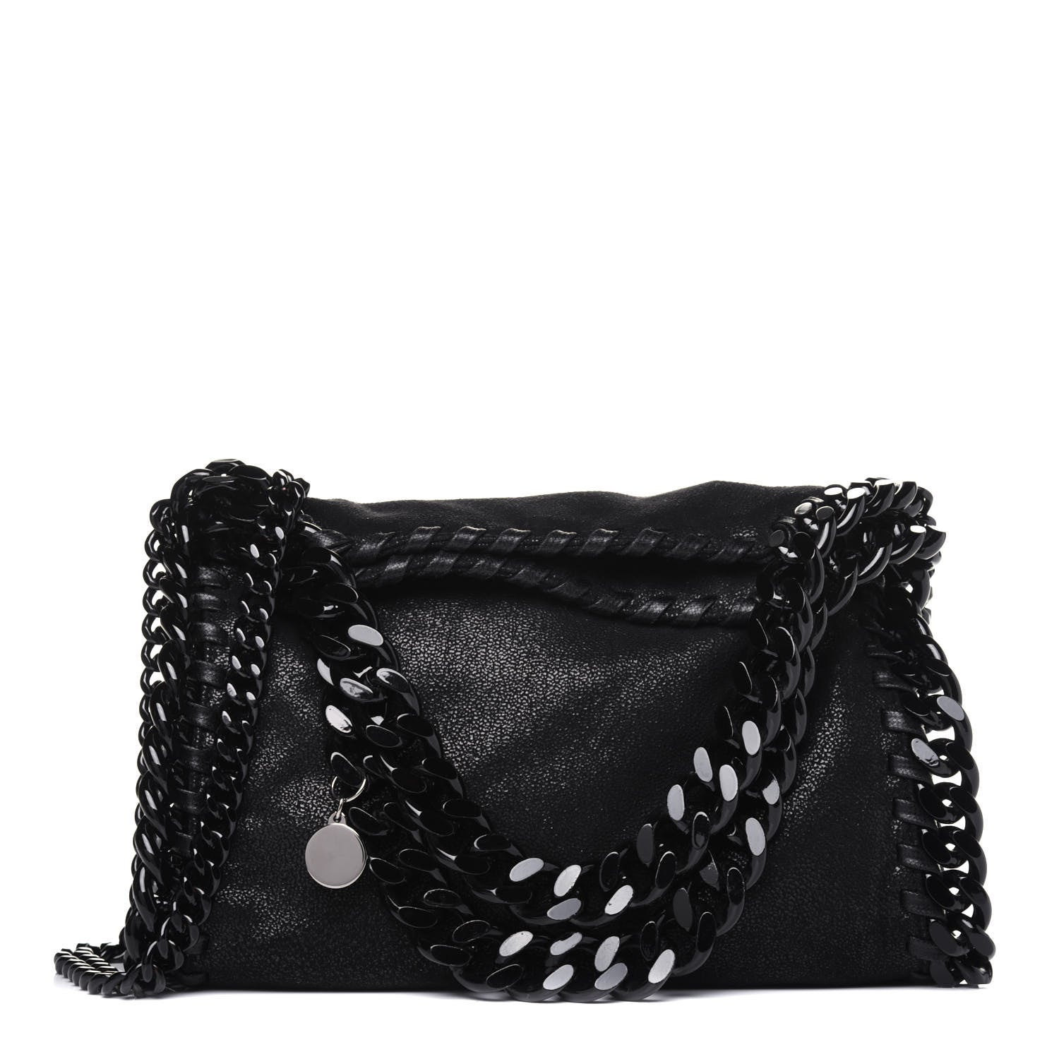 Stella McCartney Shaggy Deer Mini Falabella Fold Over Tote Black 1 of 10