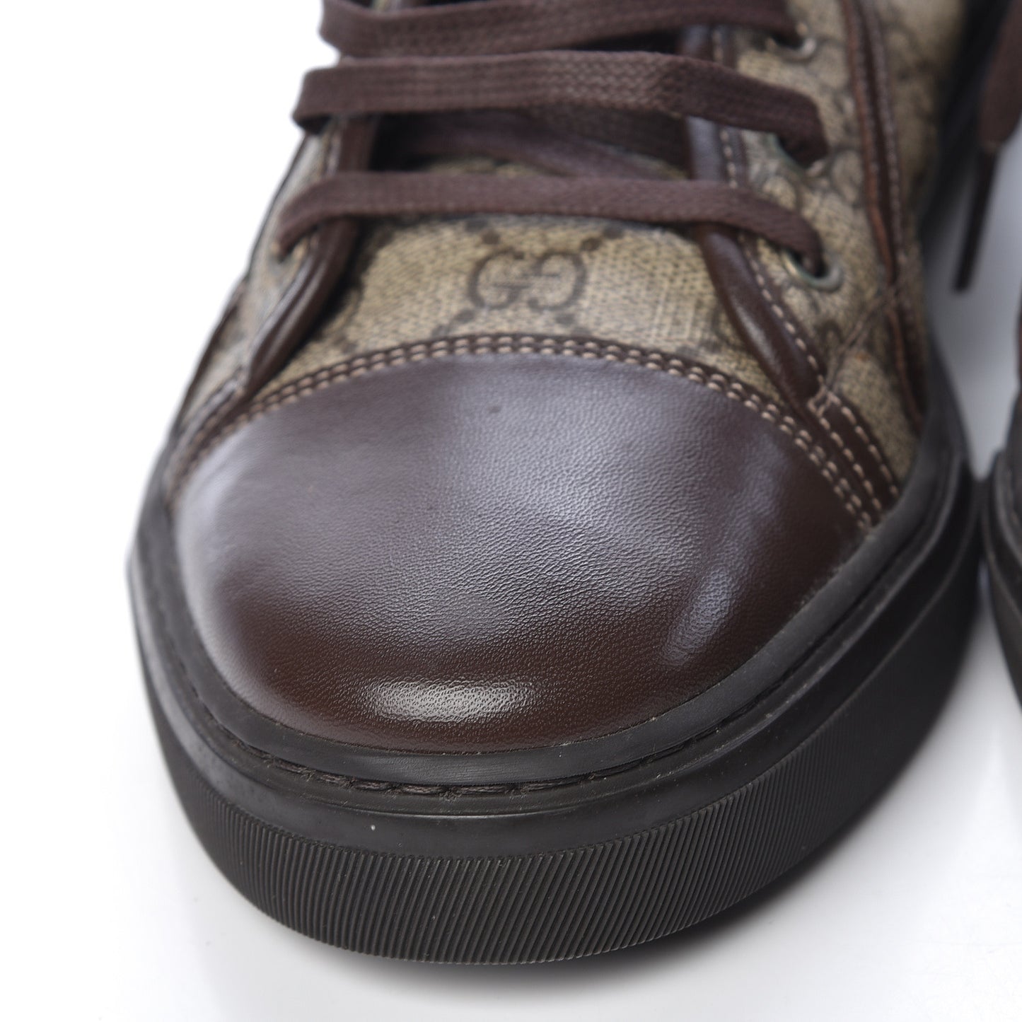 Monogram Mens High Top Sneaker 8.5 Dark Brown