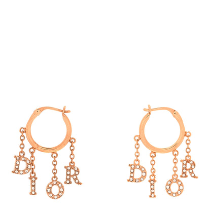 Christian Dior Crystal Dio(r)evolution Hoop Earrings Rose Gold 1 of 4