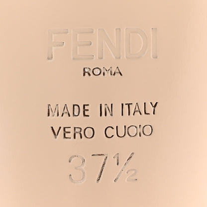 Fendi Technical Mesh Vitello Gommato FF Colibri 55mm Pumps 37.5 Tobacco Moro Black 6 of 16
