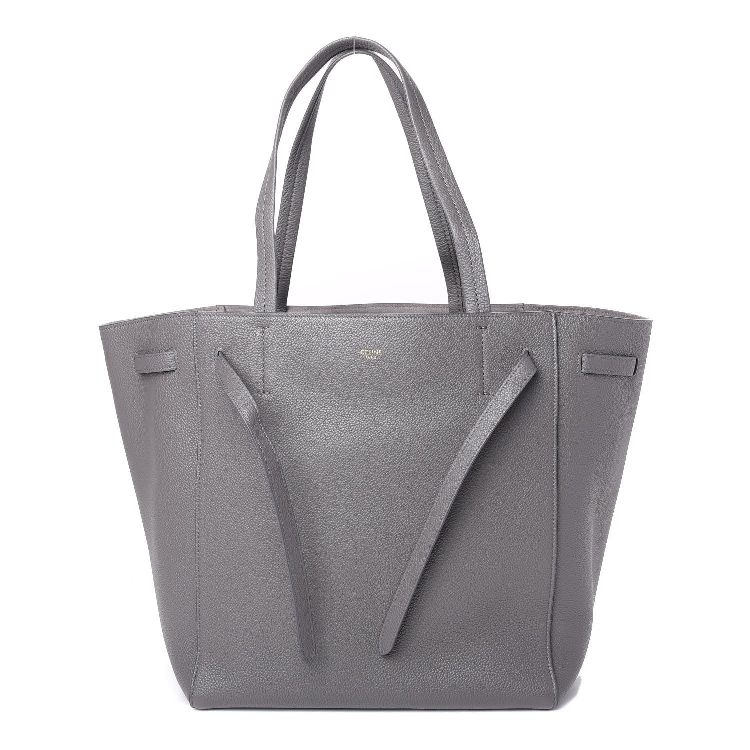 Celine Soft Grained Calfskin Small Belt Cabas Phantom Stone 1 of 8