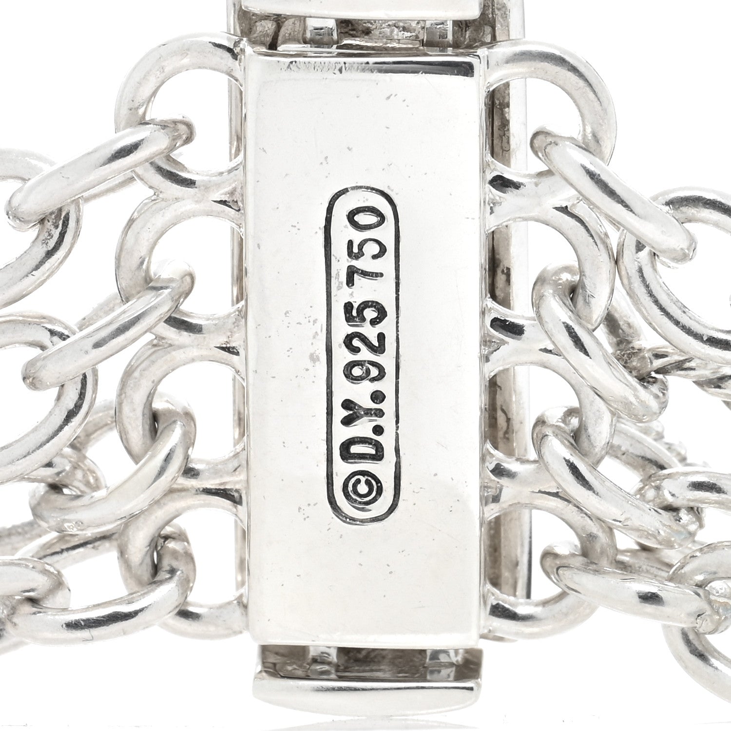 David Yurman Sterling Silver 18K Yellow Gold Blue Topaz Figaro Multi Strand Bracelet 3 of 3