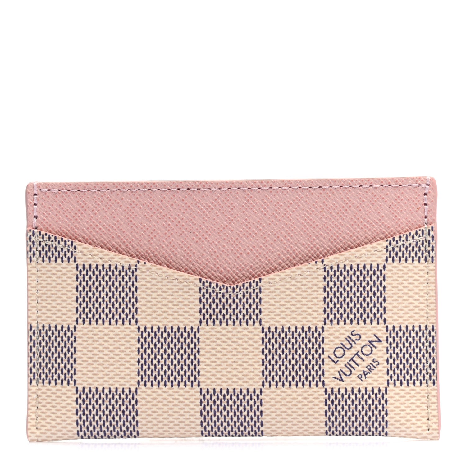 Louis Vuitton Damier Azur Daily Card Holder Rose Ballerine 1 of 6