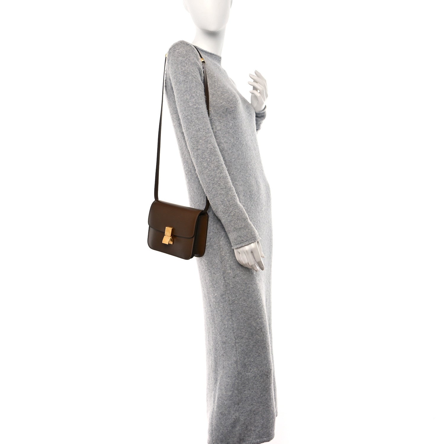 Celine Box Calfskin Teen Classic Box Flap Bag Camel 2 of 11