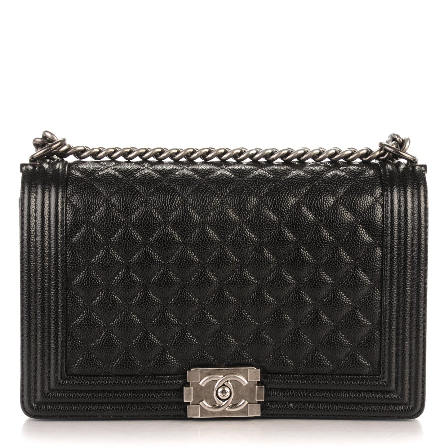 Caviar Quilted New Medium Boy Flap Black