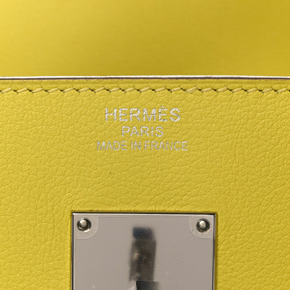 Hermes Toile De Camp Evercolor HAC Birkin 40 Ficelle Lime 5 of 11
