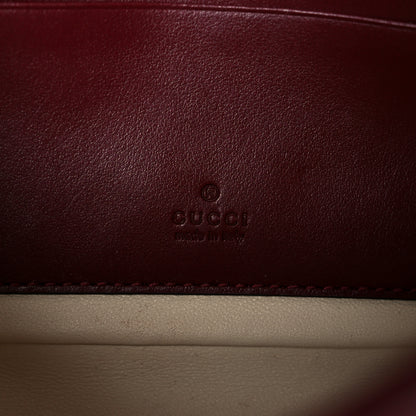 Gucci Calfskin Matelasse Mini GG Marmont Shoulder Bag With Card Holder Rosso Ancora 7 of 12