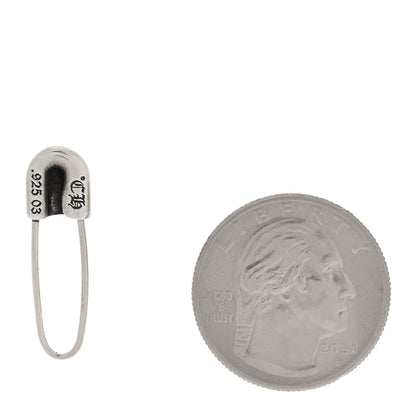 Chrome Hearts Sterling Silver 14K White Gold Safety Pin Single Earring 2 of 3