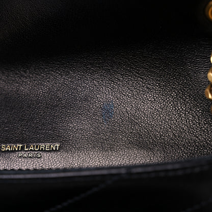 Saint Laurent Lambskin Matelasse Monogram Baby Niki Chain Satchel Black 9 of 11