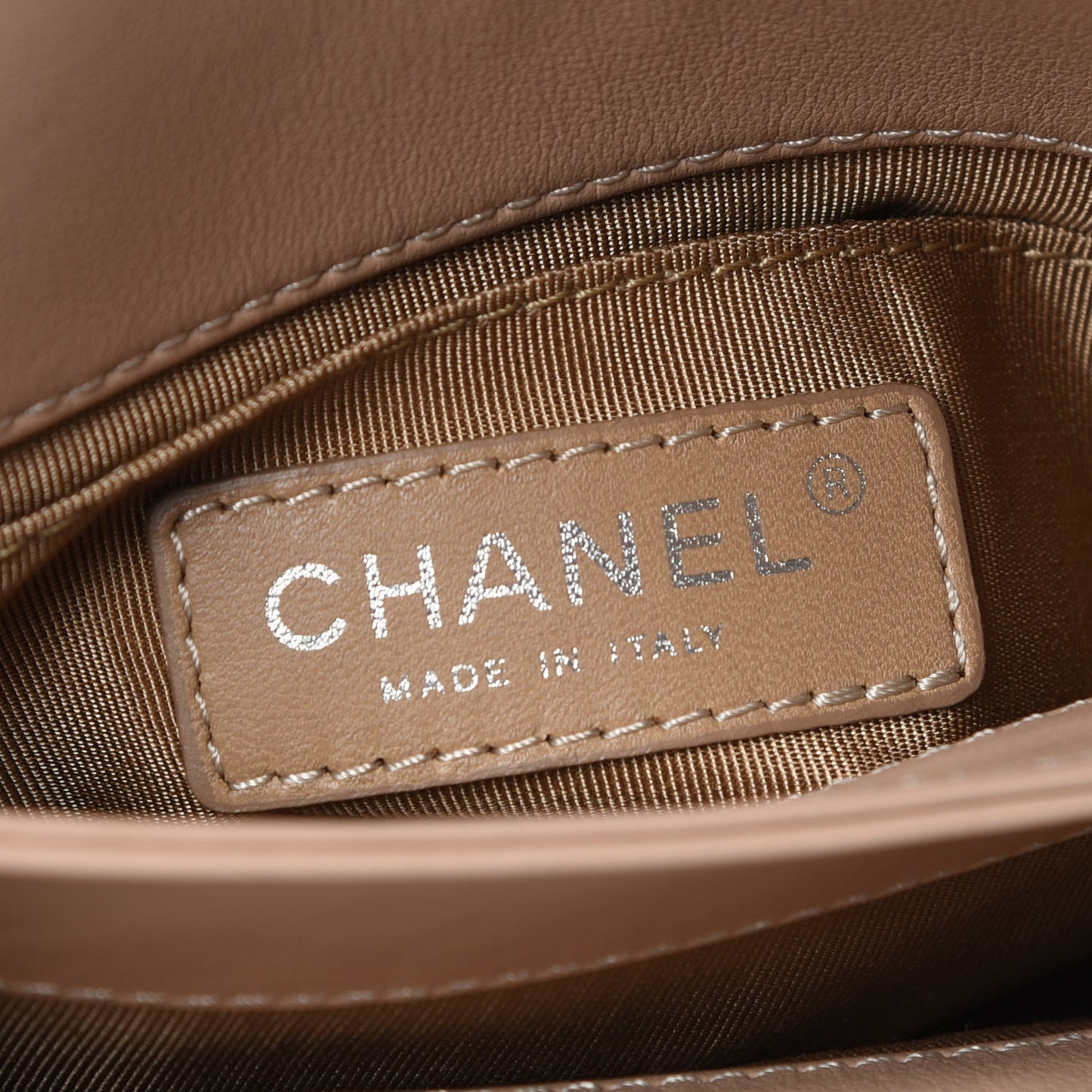 Calfskin Mini Tramezzo Flap Beige