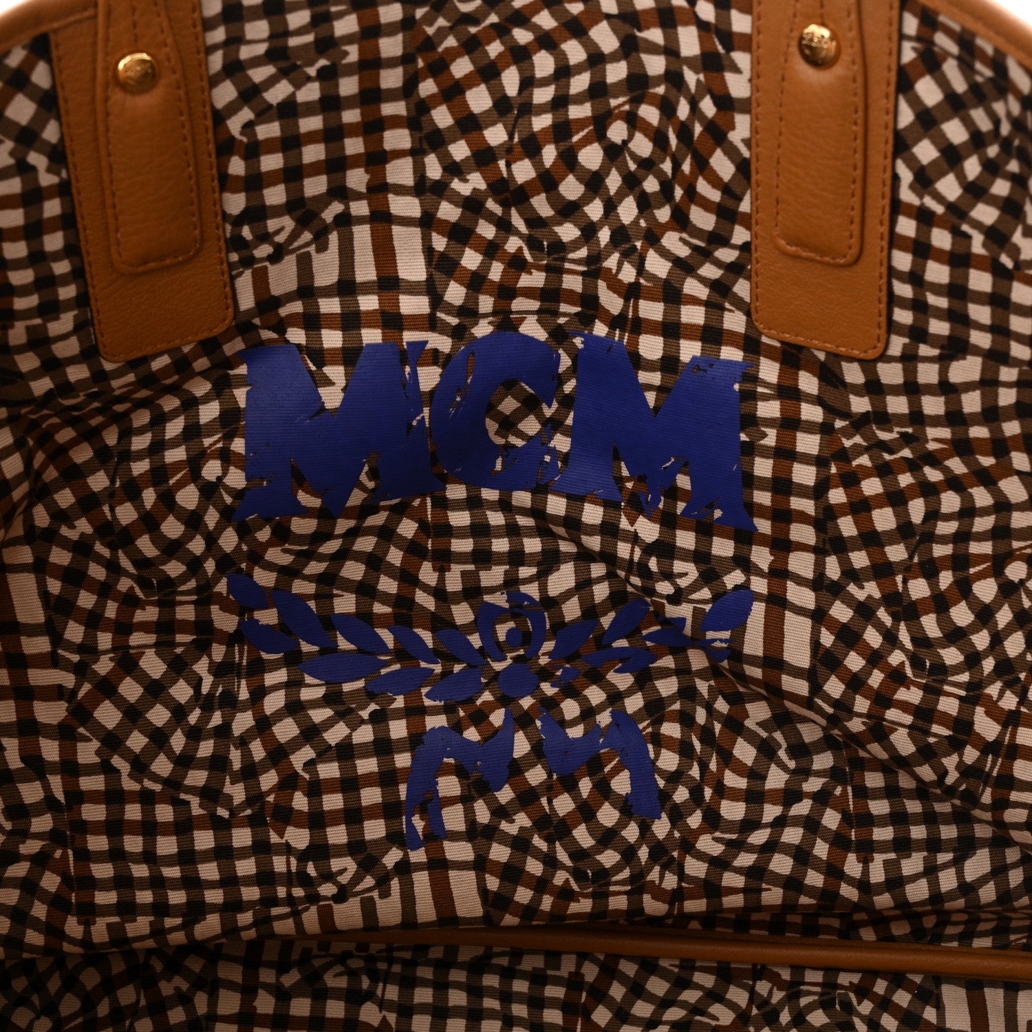 MCM Visetos Large Liz Reversible Shopper Tote Cognac 7 of 16