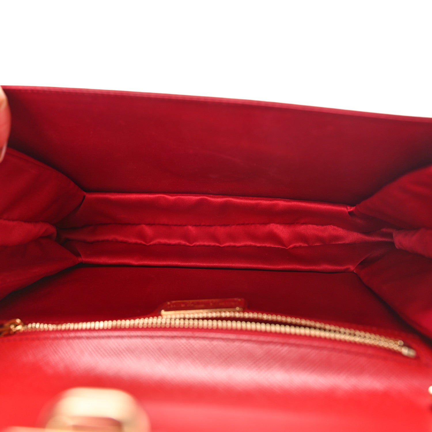Salvatore Ferragamo Printed Calfskin Vara Bow Chain Flap Crossbody Red 5 of 8