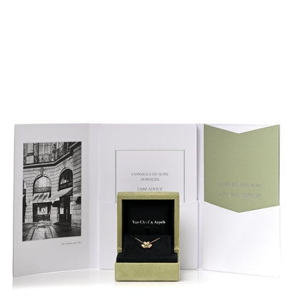 Van Cleef & Arpels 18K Yellow Gold Emerald Mini Frivole Pendant Necklace 6 of 6