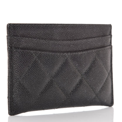 Chanel Metallic Caviar Quilted Card Holder Black 3 of 11
