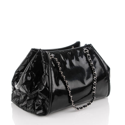 Chanel Vinyl Large Lipstick Ligne Accordion Tote Black 3 of 7