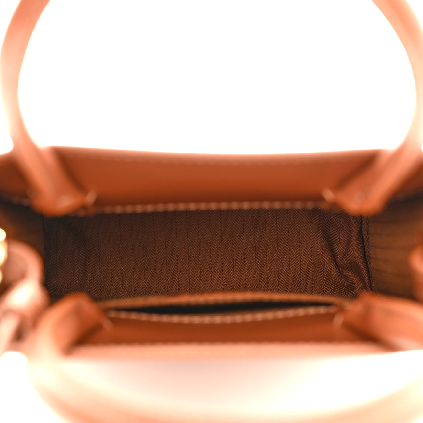 Smooth Calfskin Logo Small A5 Tote Tan