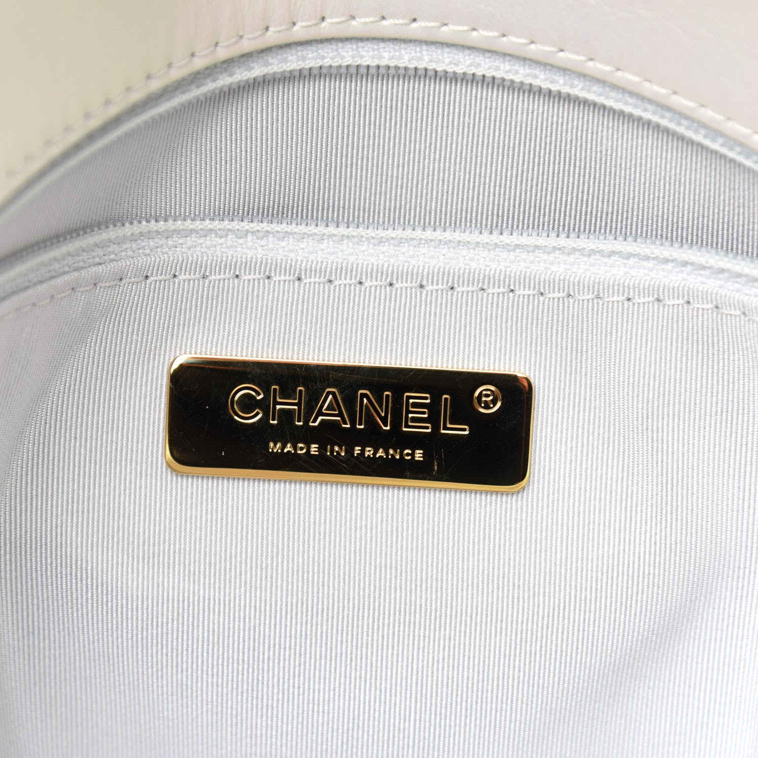 Chanel Iridescent Calfskin Quilted Large 19 Flap White 6 of 11