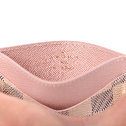 Louis Vuitton Damier Azur Daily Card Holder Rose Ballerine 6 of 8