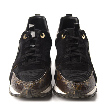 Louis Vuitton Suede Monogram Run Away Sneakers 37 Black 2 of 9